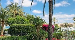 appartamento in vendita al piano terra fronte piscina nel complesso surycan zona sonnenland in gran canaria composto da una camera da letto un bagno cucina e salone più patio esterno.