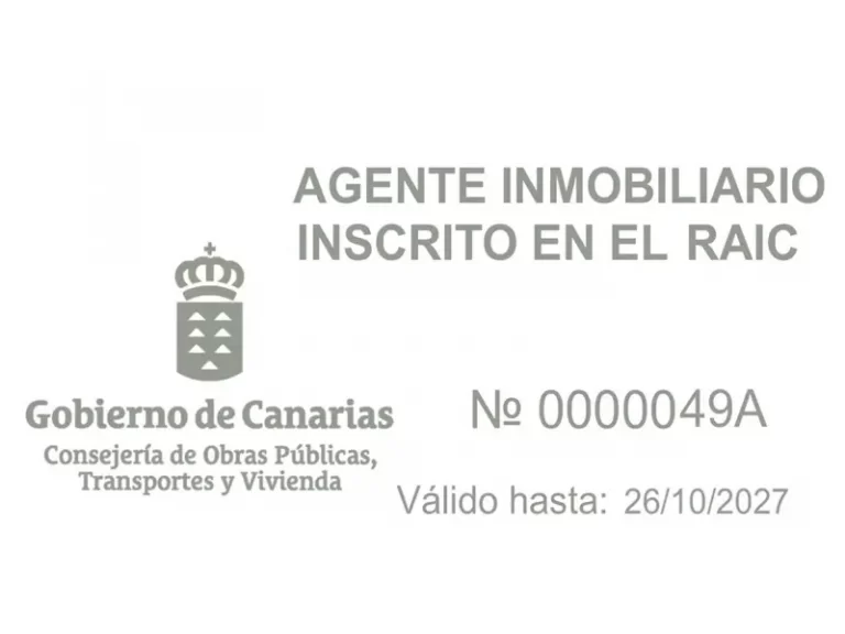 agente immobiliare italiano registrato al registro degli agenti immobiliari gran canaria