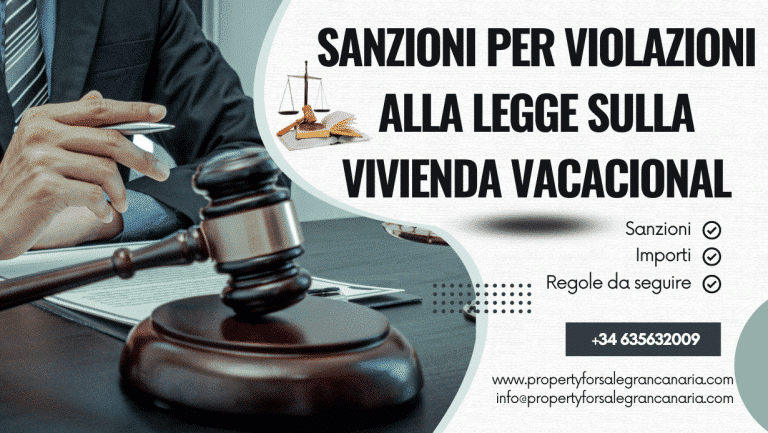 sanzioni per violazioni alla legge sulla vivienda vacacional